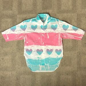 Vintage 1980’s Heart Stripe Button Down | M